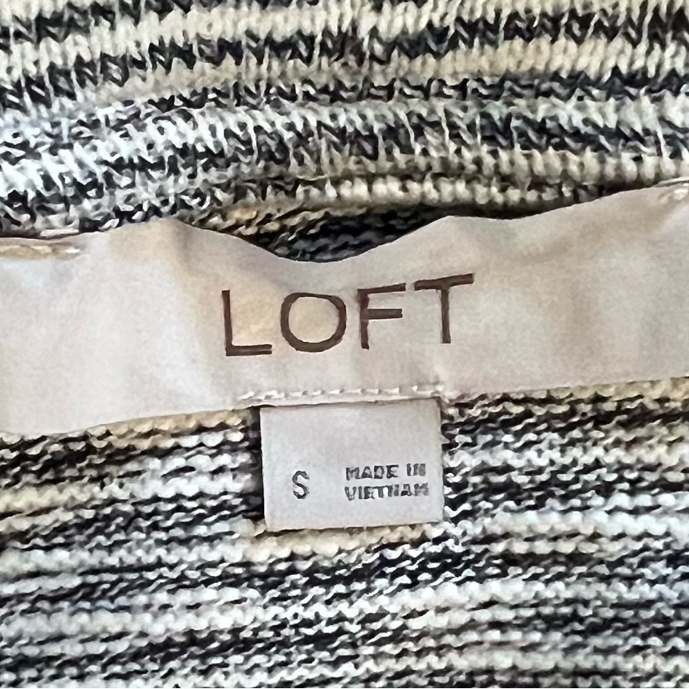 LOFT blue & white striped duster cardigan - Picture 6 of 6